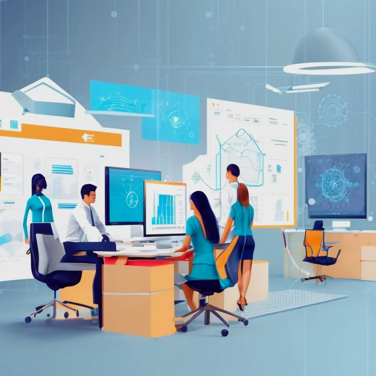 Team collaborating on AI strategy